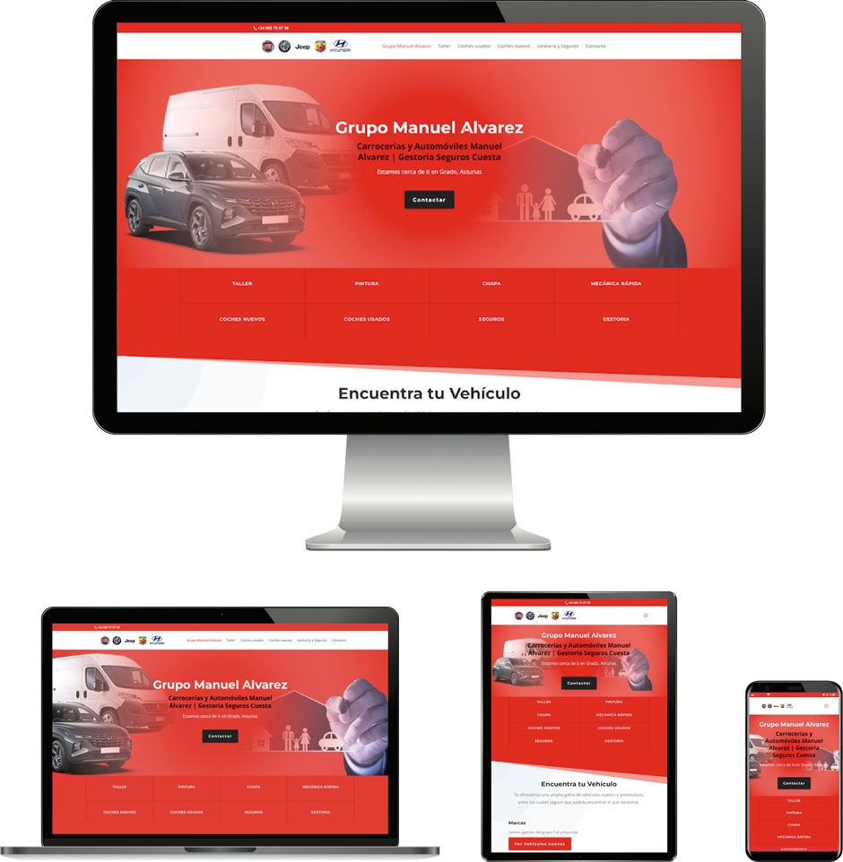 Diseño web responsive para empresa de compra venta de automóviles