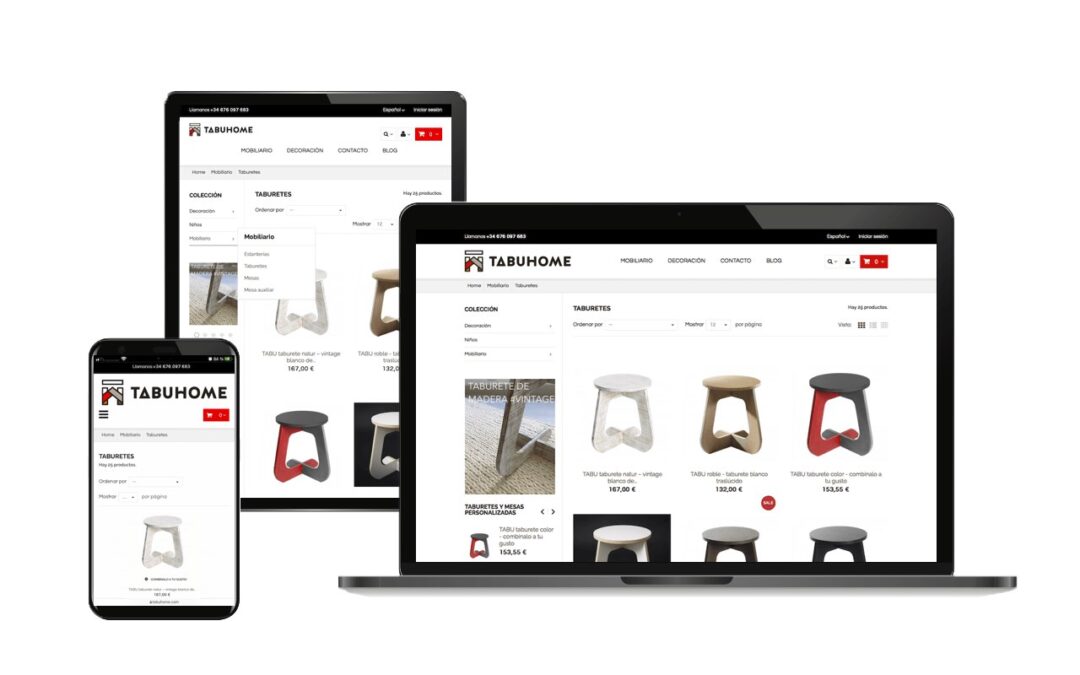 Diseño Web tienda online Tabuhome