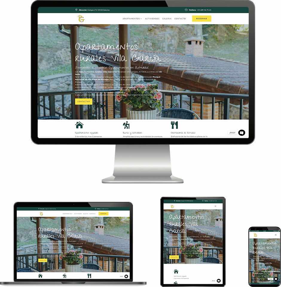 Diseño web Apartamentos rurales Villa Garcia diseño de ideas web creativas